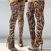 Ladies Over The Knee Women Boots  Super High Heels11CM Thin Heels Leopard Woman Long Boots Size 34-43