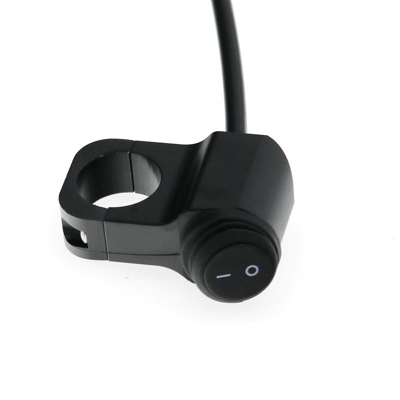 LMoDri 7/8 "22 мм мотоциклетные переключатели из алюминиевого сплава, водонепроницаемый переключатель фар и 3 провода с красной светодиодной подсветкой