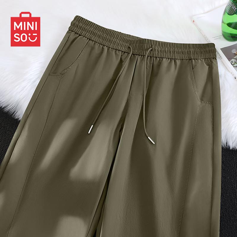 MINISO Мужские американские карго-штаны уличного стиля с изогнутыми штанинами
