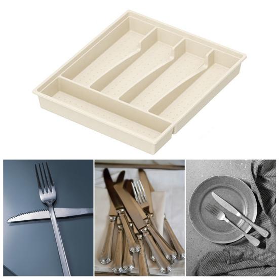 Cutlery Storage Tray with Transparent Lid Classification Compartments Organization Large Capacity Multi Box Tableware Fork Chopsticks Spoon Tableware