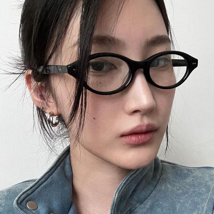 Gm Те же модные маленькие овальные интеллектуальные простые очки можно подобрать с диоптрийной оправой для ботанов для женщин с высокой миопией