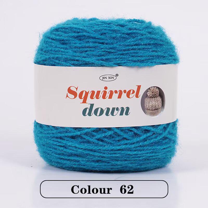 SquirrelWool 150 г Пледовое одеяло ручной вязки из меха белки с дизайном в виде букета роз