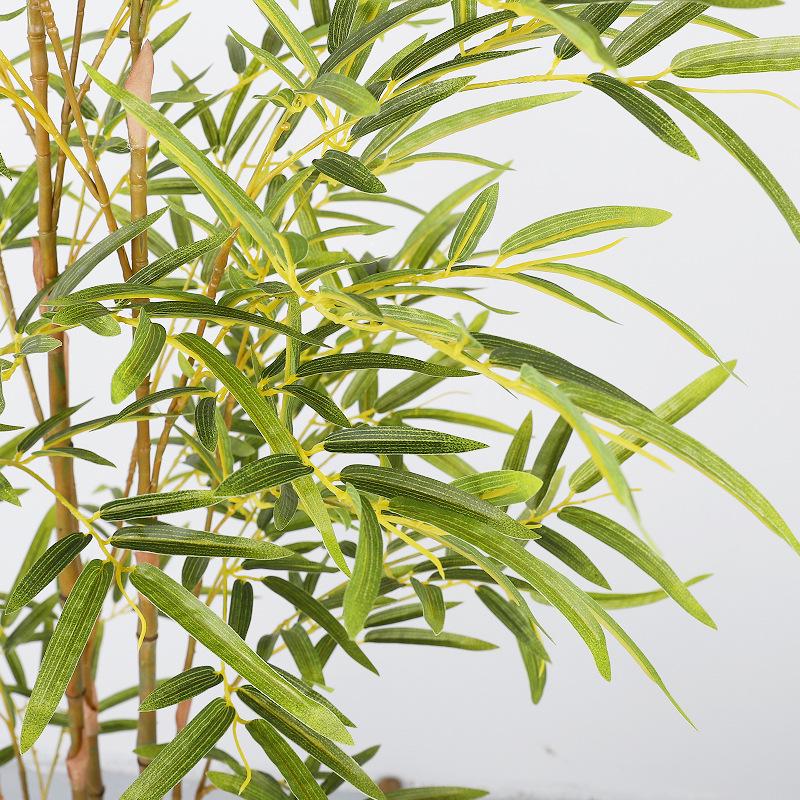 Nordic Decorative Bamboo Partition with Artificial Greenery for Mall Display