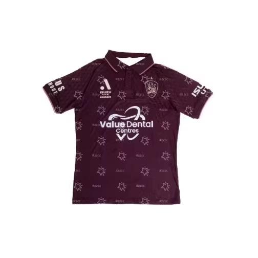 First Division Brisbane Roar home football jersey 3D printing autumn sports quick-drying men's T-shirt children's clothing