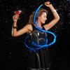 360Degree Rotating Space Whip RGB LED Fiber Optic Dance Whip Light Disco Dance Party Rechargeable Glowing Whip Sparkle Flow Toy
