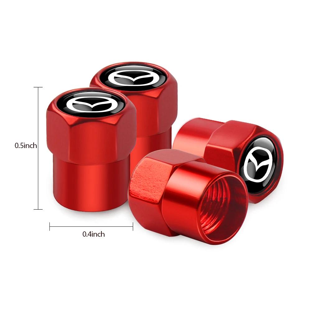 Car Wheel Tire Valve Cap Covers for Mazda CX5 Mazda6 CX50 Aluminium Alloy Air Valve Stem Caps GF7