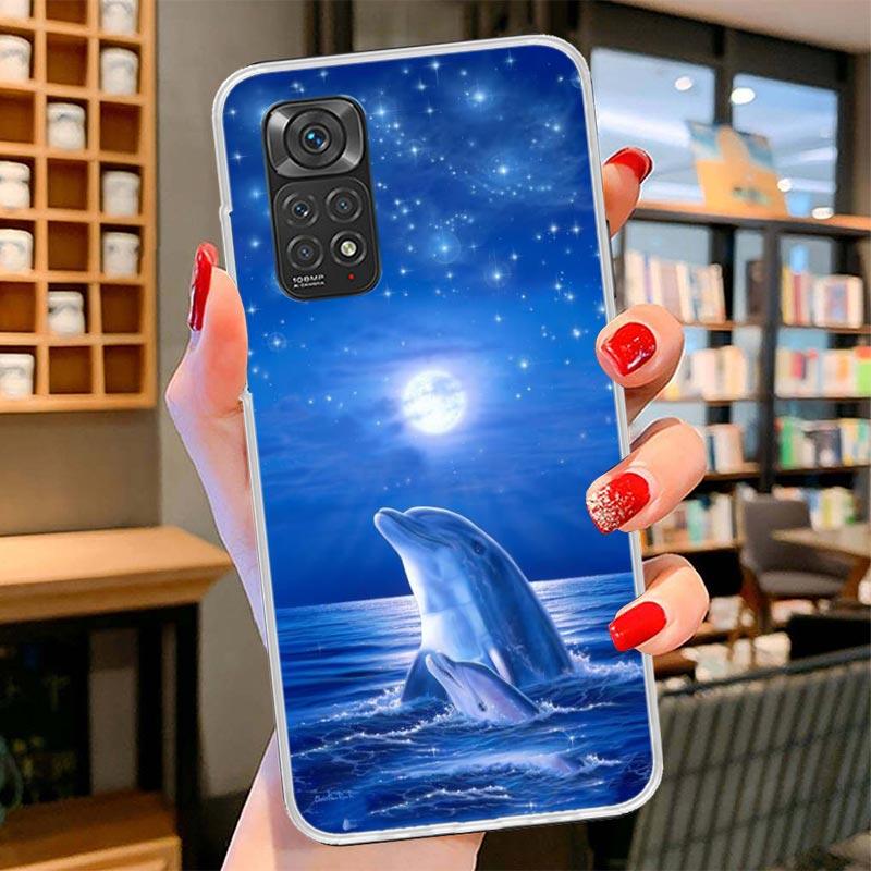 Чехол для телефона с милым дельфином, животным океана, для Xiaomi Redmi Note 15 14 13 12 11 10 Pro Plus 14S 12S 11S 11T 11E 10S, мягкие Fundas