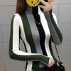 Striped Sweater Contrast Color Women Knit Pullovers Autumn Winter Long-sleeve Knitwear Ladies Turtleneck Sweater Casual Tops