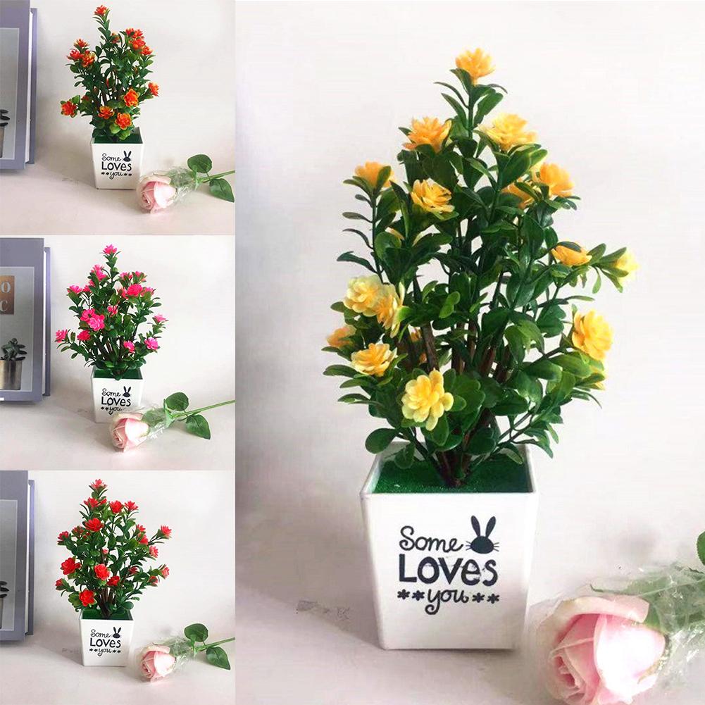 Realistic Artificial Potted Plant Shop Artificial Decorate Flowers Pot