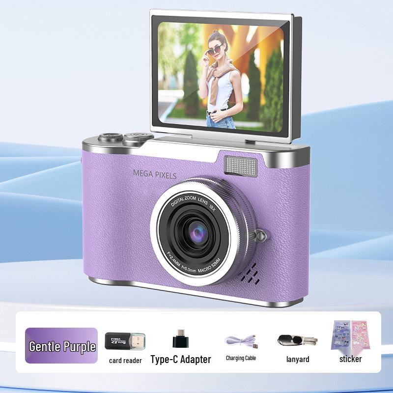 Ретро Цифровая Камера 1K Высокое Разрешение - Портативная HD Начального Уровня для Студентов и Тревел-Влогов