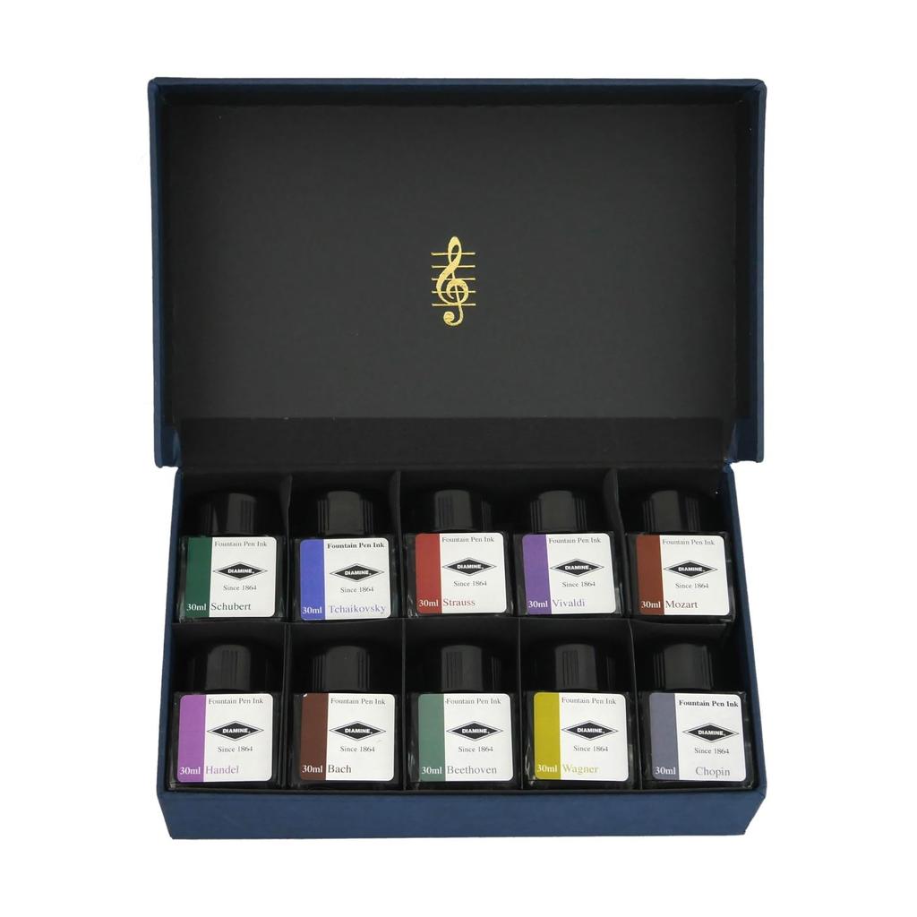 Diamine Bottle Ink Music Set 10 Colors 30ml