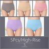 5Pcs Women's Panty Underwear Underwear High Waist Underwear Cotton Panties Women's Plus Size Underwear