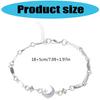 Crushed Ice Star Moon Adjustable Chain Bracelet Lightweight Alloy Wristband For Sensitive Skin Elegant Jewelry Gift