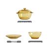 Набор посуды из жаропрочного стекла Yileya QS-03, цвет янтарь