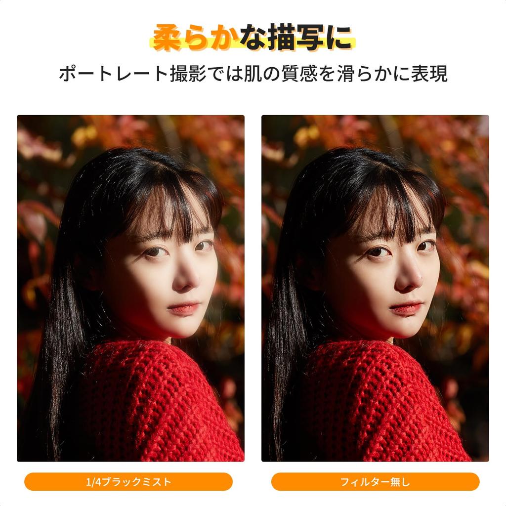 Concept 77mm Black Mist Soft Effect Soft Rendering Filter for Contrast Adjustment Japanese AGC Optical Glass Aviation Aluminum Material Frame Water