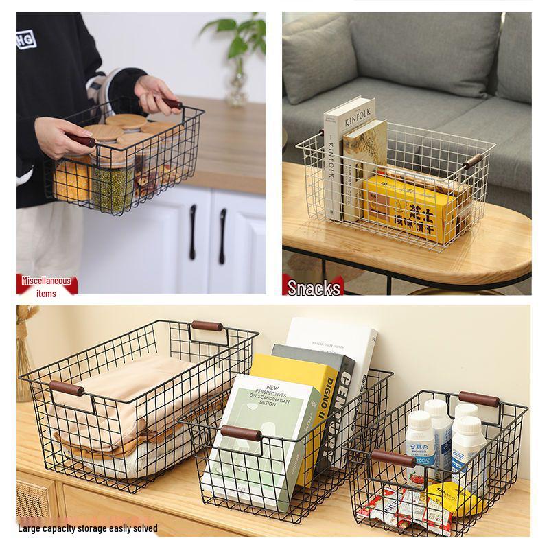 Скандинавская корзина для хранения из железа для одежды, ванной комнаты и кухни