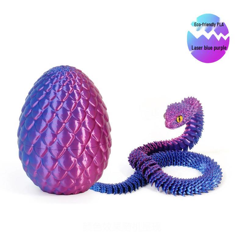3D-печатная подвижная модель змеи-гадюки, игрушка - Гибкая реалистичная кукла животного