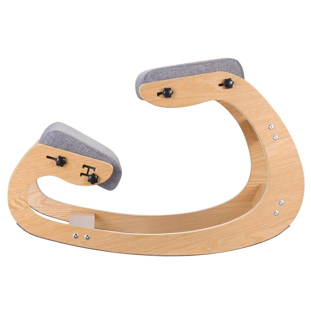 Ergonomic Kneeling Chair, Wooden Posture Knee Chair with Adjustable Thick Foam Cushions & Solid Wood Frame, Adjustable Height, Relief for Neck or Back