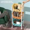 2/3/4 Tier Rolling Cart with Wheels Multifunctional Utility Organizer Cart Kitchen Bathroom Living Room Office Toys Snacks Storage Rack