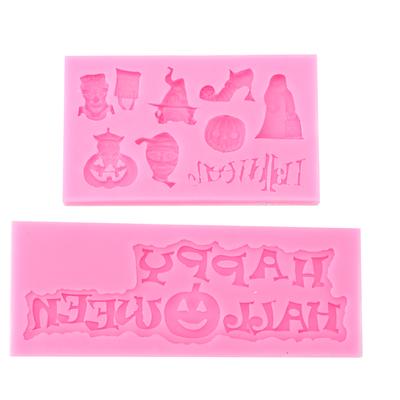 2 шт. Хэллоуин Силиконовая форма Ведьма Призрак Туфли на высоком каблуке Форма Сделай сам Антипригарная Прочная Хэллоуин Выпечка