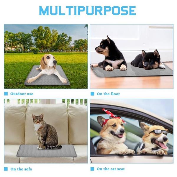 Охлаждающий коврик для собак, охлаждающая подставка для щенков, самоохлаждающееся одеяло, моющийся охлаждающий коврик для кошек, охлаждающий коврик для домашних животных, обеспечивающий прохладу домашним животным в летнюю жару