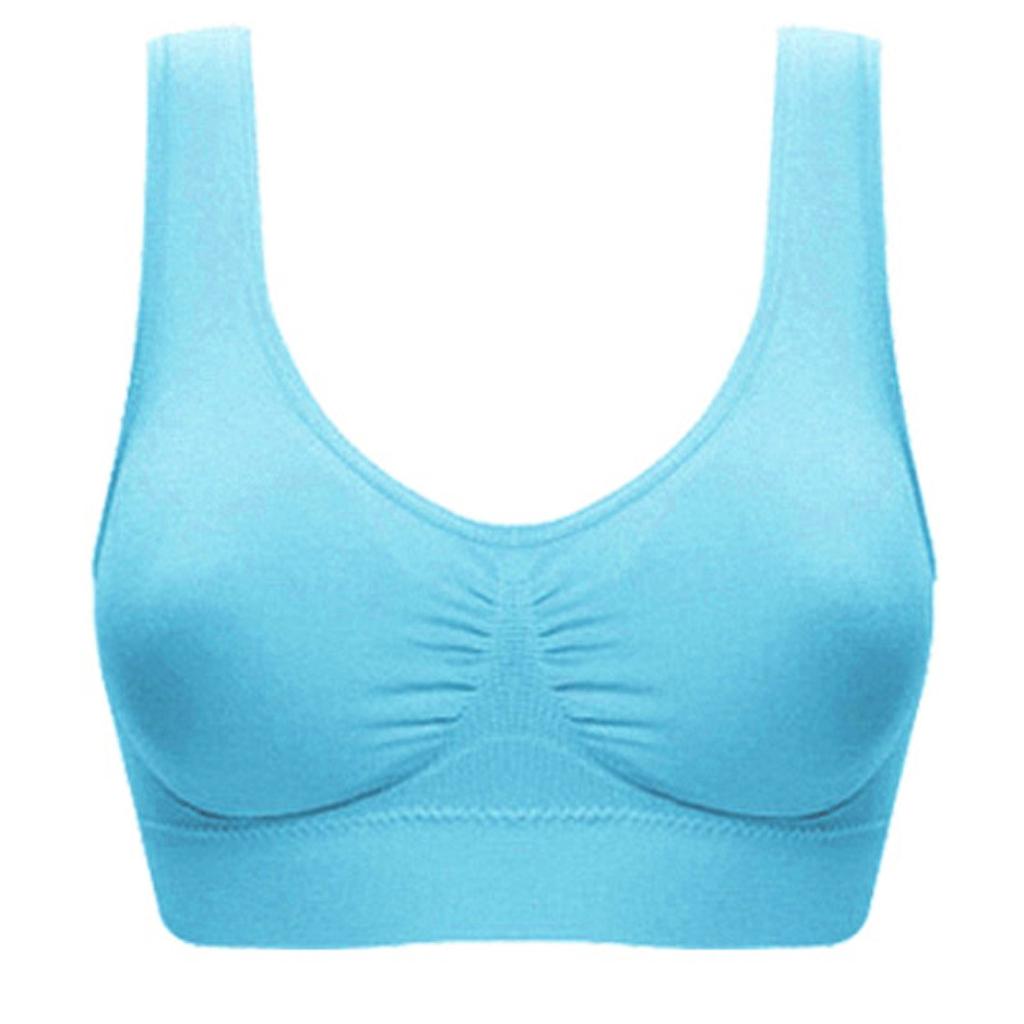 Комплект из 5 бесшовных спортивных бюстгальтеров для йоги без косточек со съемными подушечками для женщин