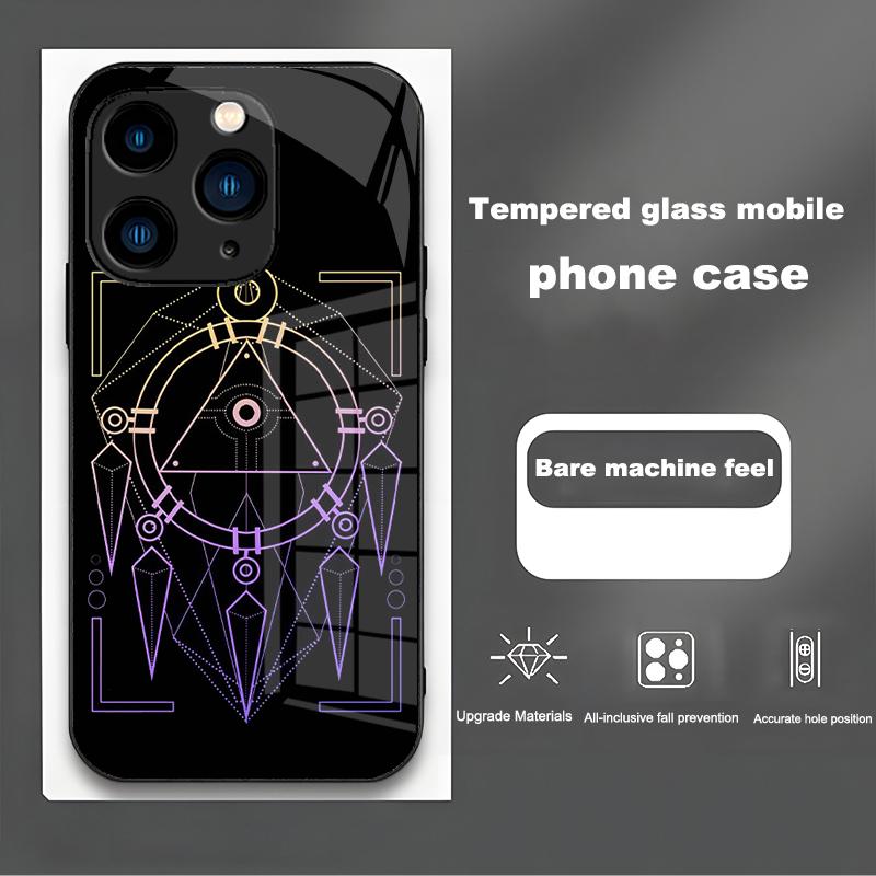 Темный Yu Gi Oh Защита от падений для IPhone 15 Pro Max 14 13 12 11 X XS XR 5 6 7 8 Plus 2020 2022 SE Закаленное стекло Чехол для телефона