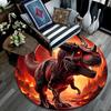 1pc Soft, Absorbent & Non Slip Terrible dinosaur Round Rug Soft Circle Rug for Living Room & Bedroom Decor, Chair Mats, and Unforgettable Ho
