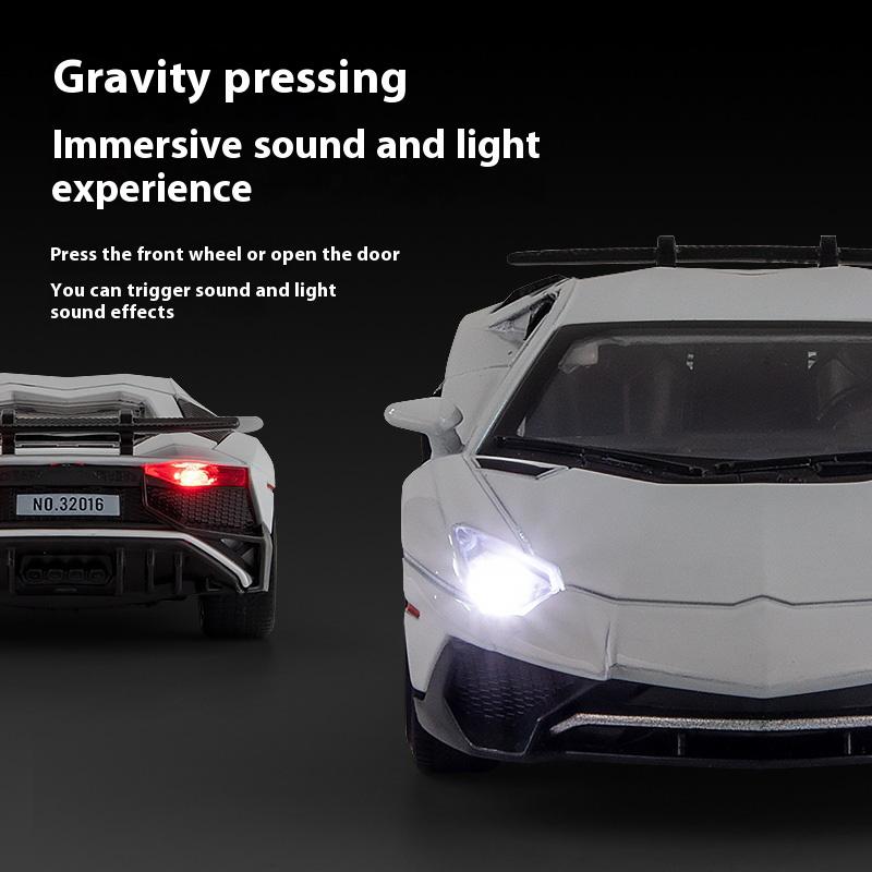 Спортивная модель Lamborghini LP750, масштаб 1/32, из сплава, с детализированным салоном, крутыми световыми и звуковыми эффектами, изысканное настольное украшение