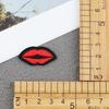 Хит Продаж Красные Губы Солнце Вышитая Наклейка Губы Рот Вышивка Тканевая Наклейка Одежда Одежда Дыра Заплатка Наклейка