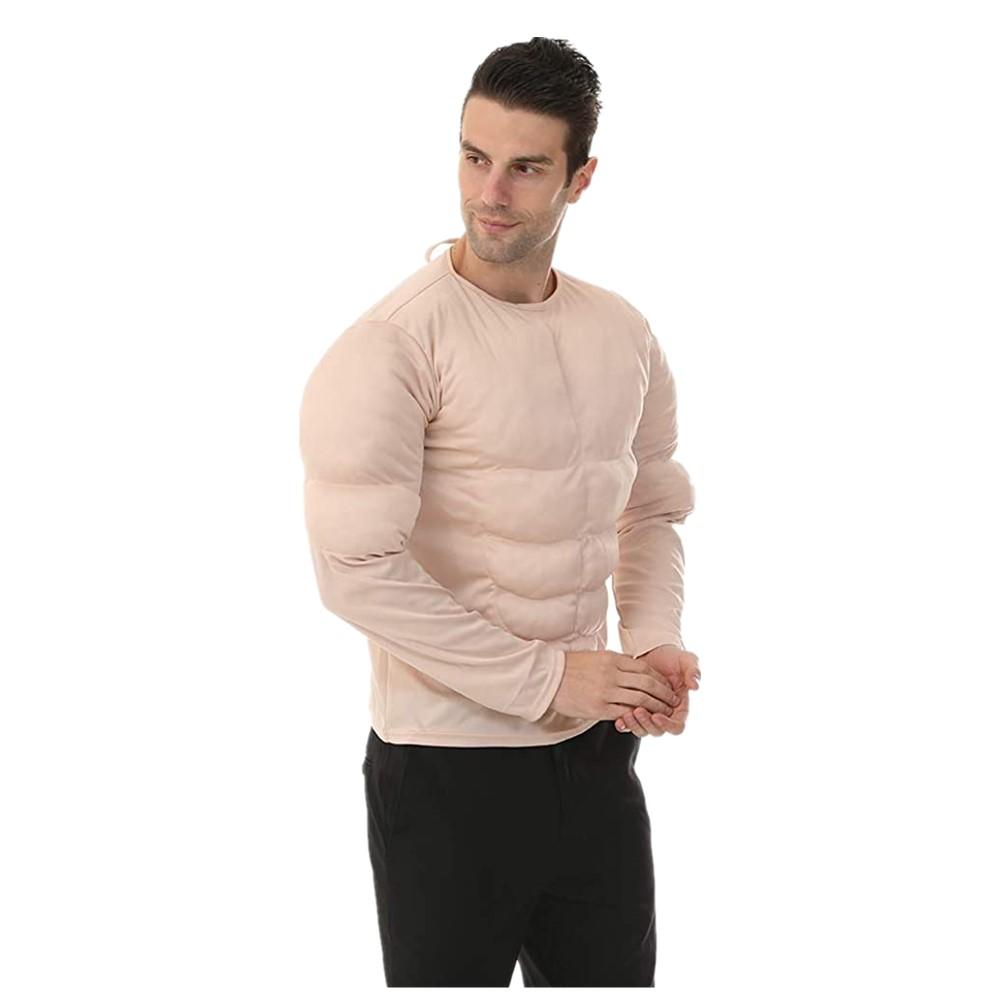 Мужская рубашка с мышцами, бодибилдер, костюм на Хэллоуин, аксессуар для взрослых, рубашка с мышцами, мягкая подкладка