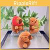 Adorable Plush Capybara Keychain Creative Animal Keyring Soft Toy Bag Charm