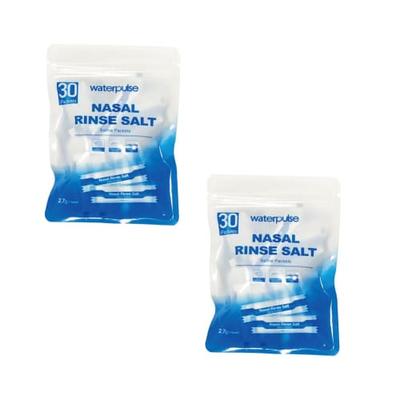 Очищенная соль для промывания носа для очищения носа (2.7 г/пакетик (для бутылки 300 мл) (2,7 г x 60 пакетиков)) Без запаха, безболезненный Waterpulse (Официально импортировано