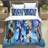 Аниме Genshin Impact Пододеяльник Наволочка Постельное белье Взрослый Мальчик Девочка Украшение Спальни Детский Односпальный Двуспальный Большой Размер