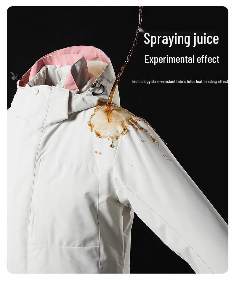 Women's 2024 Three-in-One Winter Hiking Windbreaker: Thickened, Warm, and Windproof Outdoor Jacket