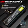 Светодиодный брелок-фонарик, перезаряжаемый через USB C, 550 лм, портативный мини-фонарь, карманный фонарь, заливающий рабочий свет, с магнитом, для экстренных случаев