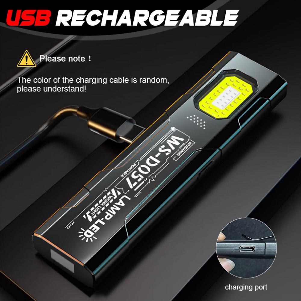 Светодиодный брелок-фонарик, перезаряжаемый через USB C, 550 лм, портативный мини-фонарь, карманный фонарь, заливающий рабочий свет, с магнитом, для экстренных случаев