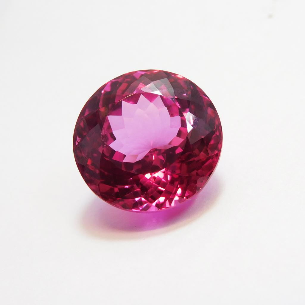 Gorgeous Natural Tourmaline Pink 23.95 Ct Loose Gemstone CERTIFIED Round Cut