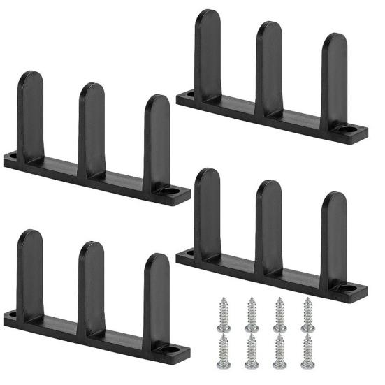 4 шт. Направляющие для пола раздвижных дверей шкафа, нижние направляющие для дверей шкафа, установка, универсальные, скользящие, с винтами