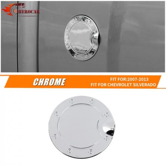 Chrome Gas Cap Door Fuel Tank Trim For Chevy Silverado GMC Sierra 07-13 Exterior