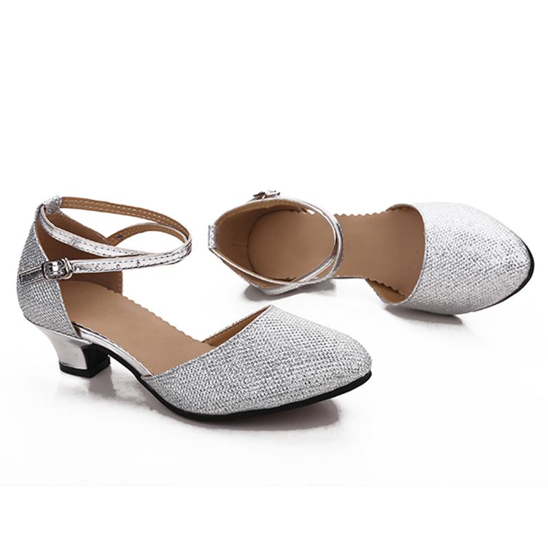 Туфли для латинских танцев для джазовых бальных танцев, женские сандалии на высоком каблуке в полоску для танцев