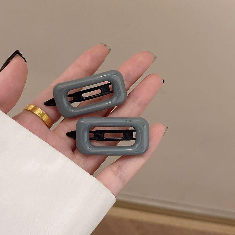 2 шт., заколка для волос Mini Bb карамельного цвета, маленькая прямоугольная шпилька, простая заколка Ins Style, заколка с боковой заколкой, головной убор для девочек, аксессуары для волос