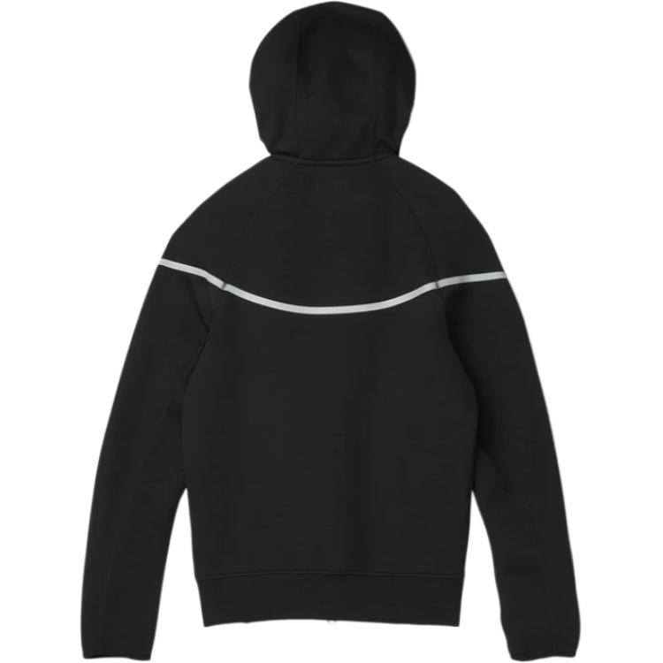 Nike Спортивная одежда Tech Fleece на молнии худи Windrunner Черный/Серебристый Bemis Мужская уличная одежда FZ0754-010