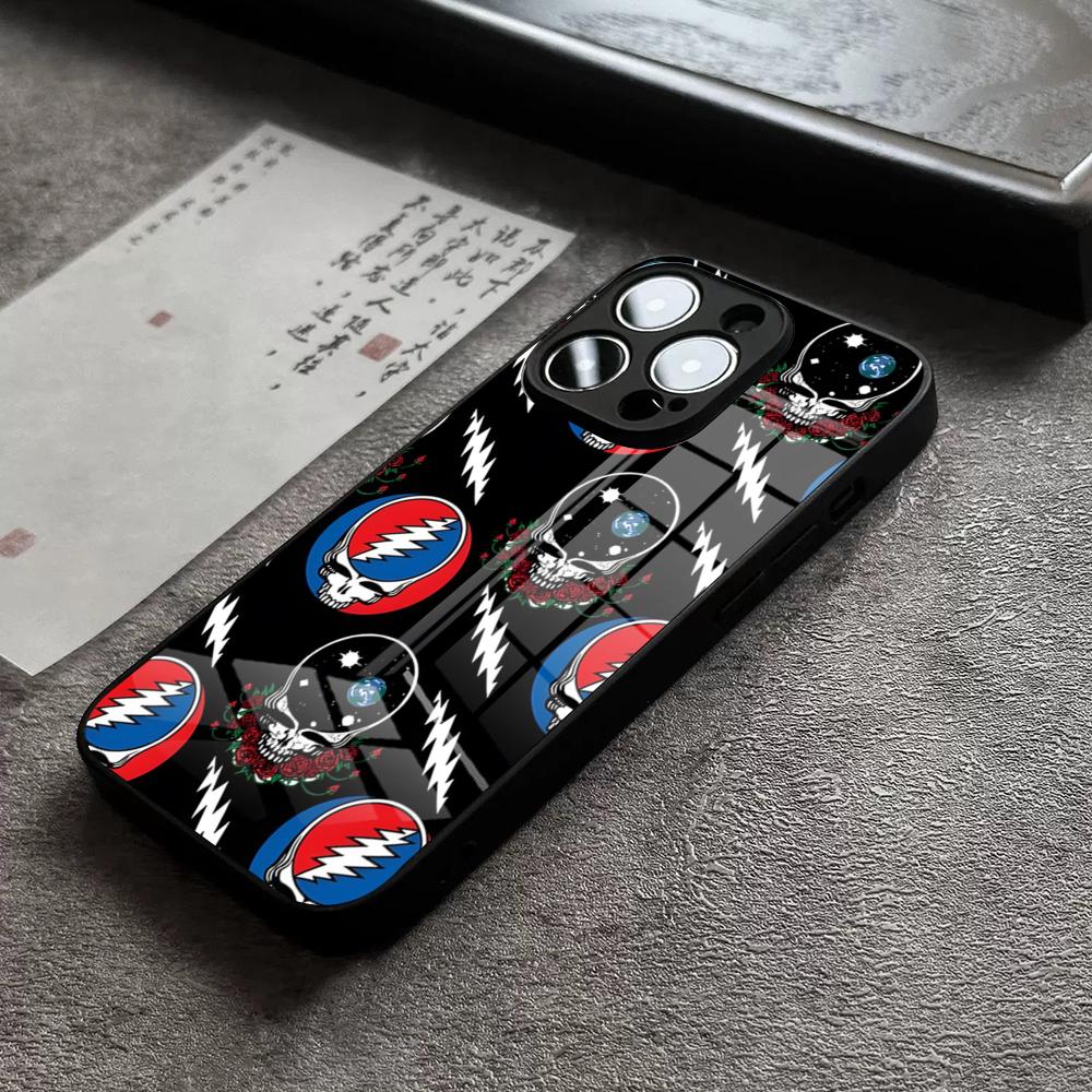 Горячая рок-группа G-Grateful D-Dead Чехол для телефона For IPhone 16 Pro Max 14 17 Air 12 15 11 13 Mini X XR XS Max SE Стеклянная крышка