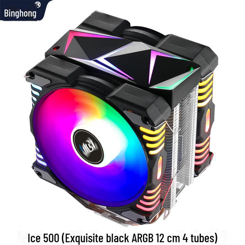 12 см многоплатформенный вентилятор охлаждения ЦП с радиатором и RGB-синхронизацией для Intel 1155/AMD