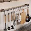 Подвесная кухонная штанга без сверления: Многофункциональная вешалка с крючками для ложек и лопаток