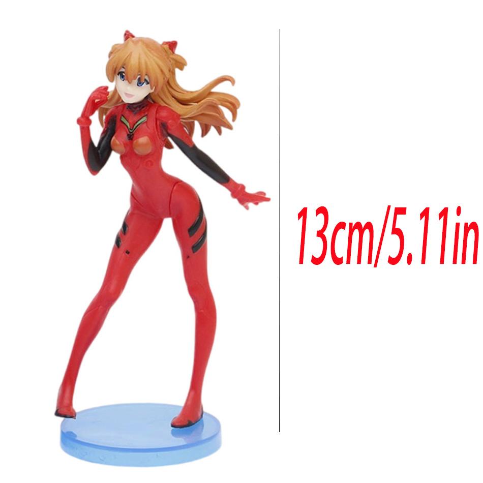 Аниме NEON GENESIS EVANGELION 13см Аянами Рей Аска Лэнгли Макинами Фигурка ПВХ Модель Кукла Настольное Украшение Коллекционные Игрушки