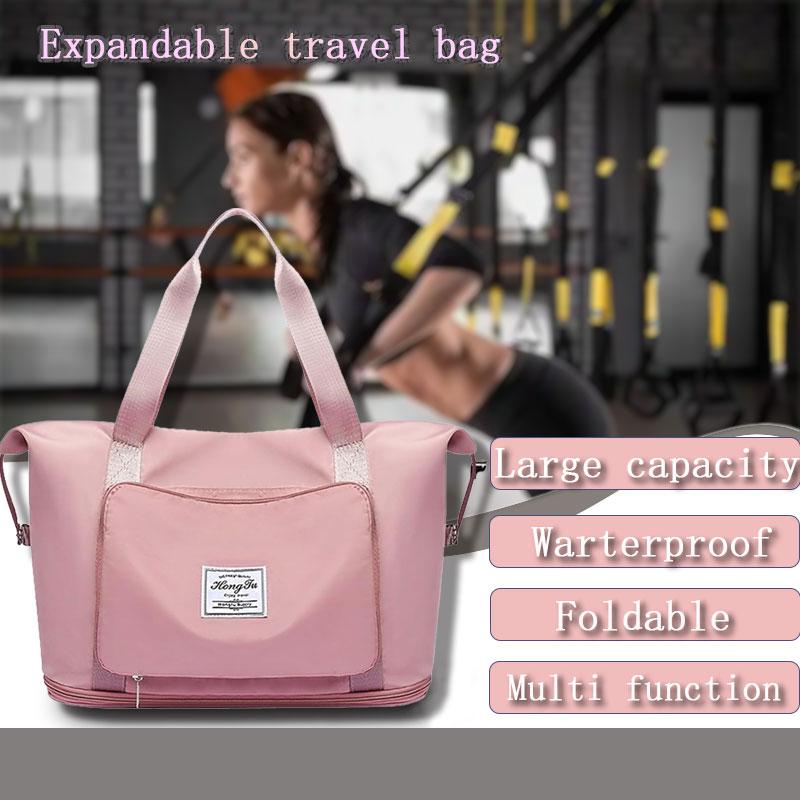 Foldable Expandable Travel Bag, Large Capacity Waterproof Luggage Bag, Tote Bag, Travel Luggage Bag Suitable for Weekend Camping
