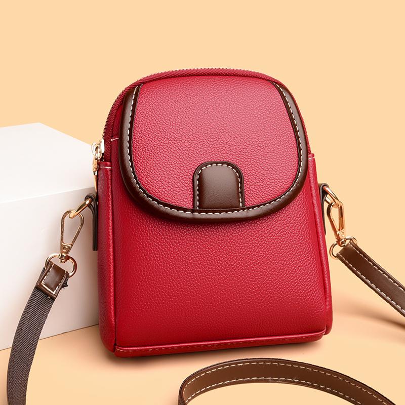 Мини квадратные сумки Сумка Универсальная сумка через плечо Повседневная модная кожаная сумка Сумка для мобильного телефона для женщин