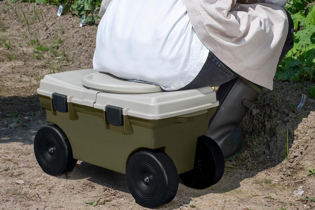Тележка для полевых работ Green Pal KURURI, сиденье для хранения, стул, перемещение, садоводство, прополка, мойка автомобилей